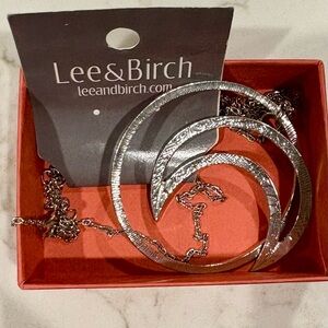 Nwt half moon necklace 18 inch+